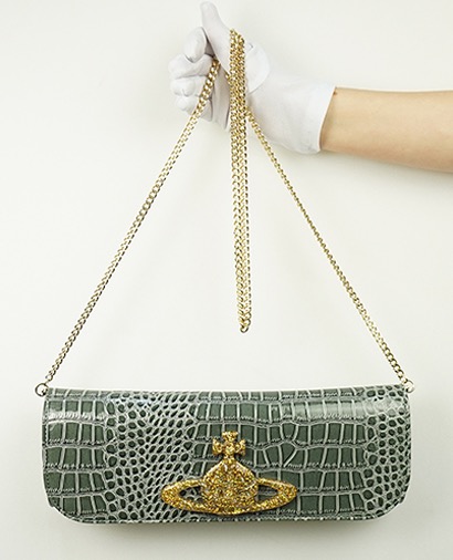 Glitter Orb Clutch, front view